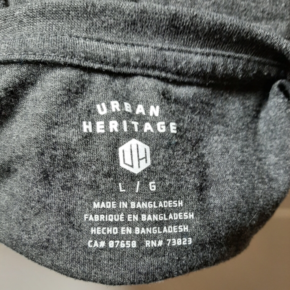 URBAN HERITAGE PLANET Mens Shirt Grey and Black - Picture 5 of 5